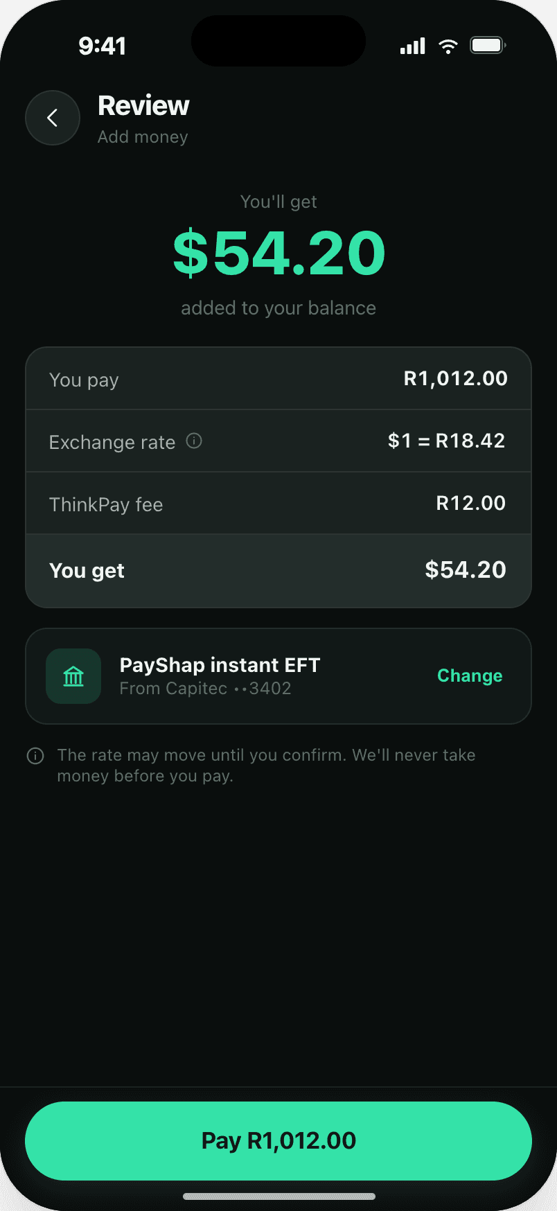 Add money